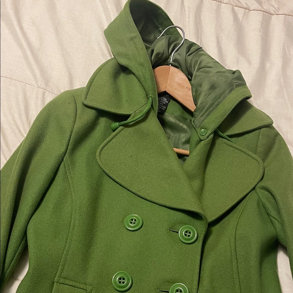 New York & Company Olive Pea Coat